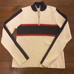 Silence and Noise ribbed quarter zip sweater. Size Large